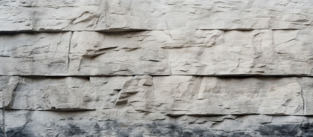 Aufkleber On a stone surface, a man is standing against the wall, creating a textured background. with copy space image. Place for adding text or design