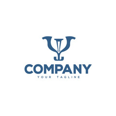 Creative logo design depicting the letter Y. 