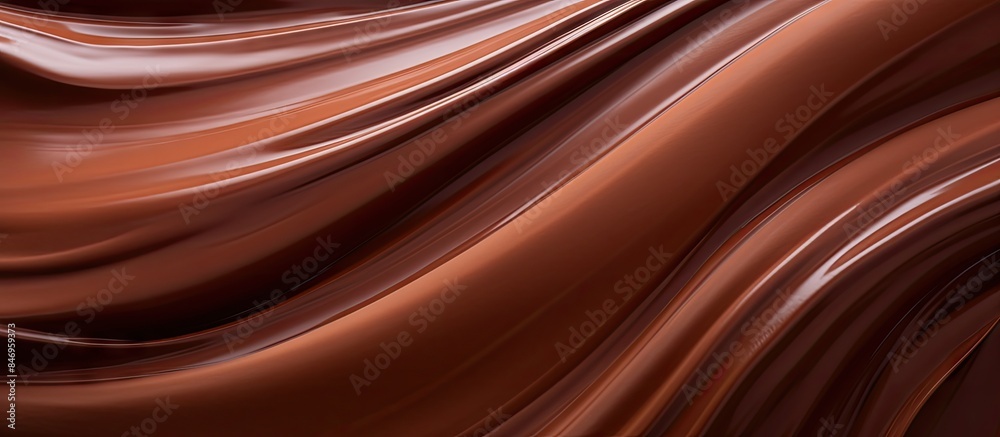 Poster Soft chocolate smears texture focusing on creating a background with swirls. with copy space image. Place for adding text or design