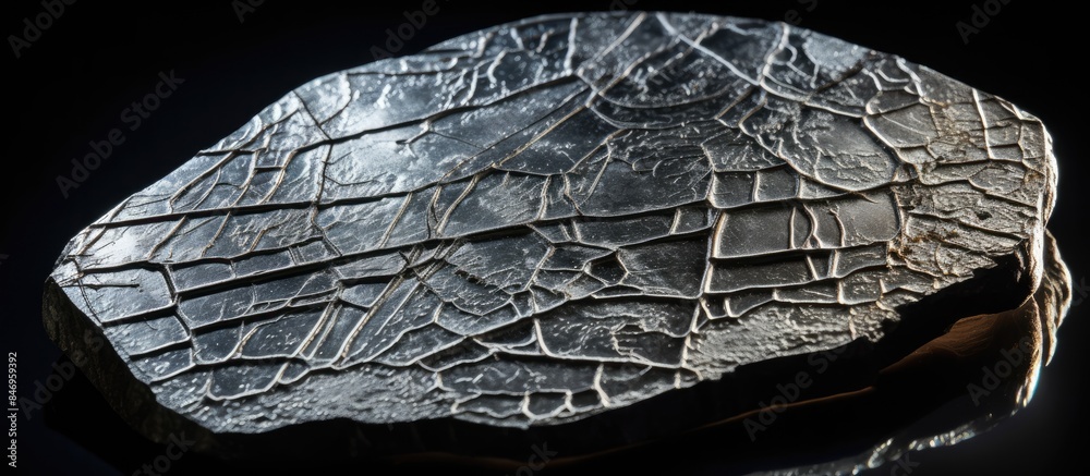 Poster Close-up view of a rocky surface showing intricate cracks and textures. with copy space image. Place for adding text or design