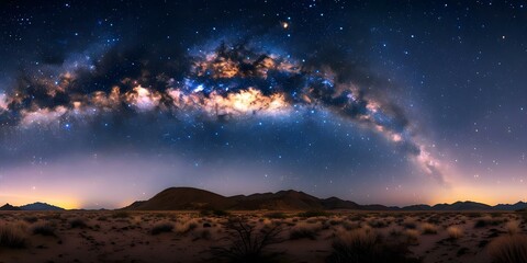 Milky Way and Earth's zodiacal light over desert in the predawn sky. Concept Astrophotography, Desert Landscape, Night Sky Photography, Milky Way, Zodiacal Light