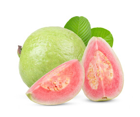 pink guava isolated on transparent png