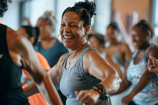 Portrait of an african woman during a workout session