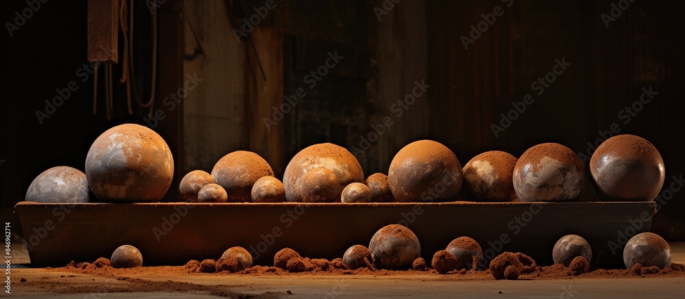 Leinwandbilder Fresh eggs arranged neatly in a vintage wooden box for a rustic and natural feel. with copy space image. Place for adding text or design