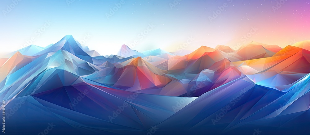 Poster Majestic mountain captured in a close-up with a beautiful sky background. with copy space image. Place for adding text or design