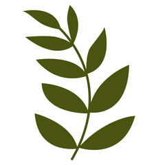 Fresh Green Tropical Leaf, Design Vector Element Flower and Leaves 