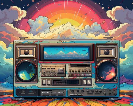 DIY projects upcycling flat design, front view, repurposed materials, cartoon drawing, analogous color scheme