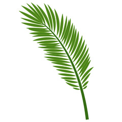 Foliage Single Green Leaf Plant, Vector Design Element Tropical Leaves