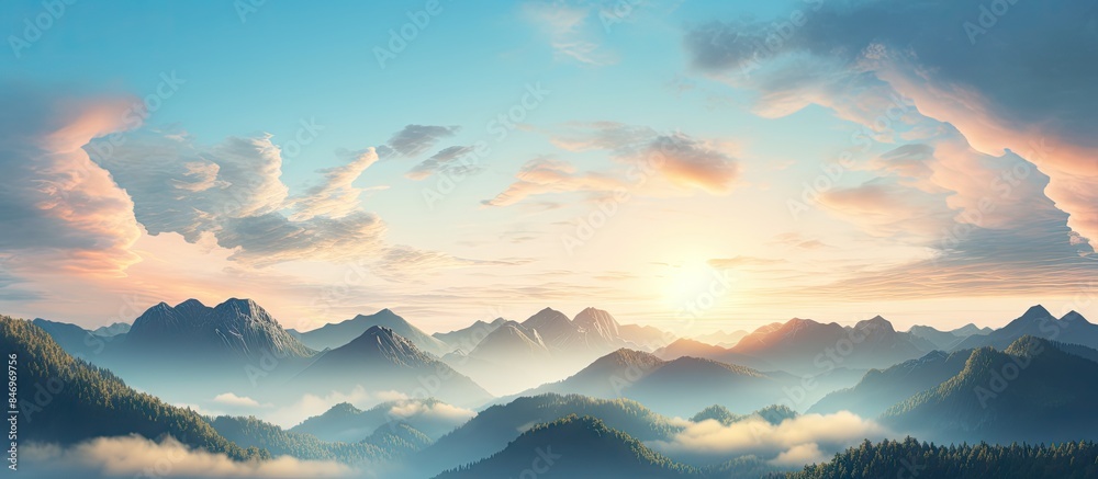 Leinwandbilder a landscape showcasing a cloudy sky looming above vibrant and fertile green fields. with copy space 
