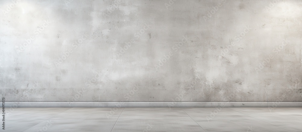 Aufkleber concrete wall and floor in an unoccupied room, suitable for a minimalist interior design or industri