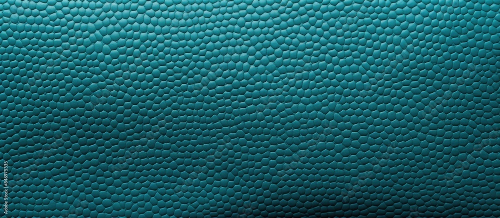 Aufkleber Close-up of a textured blue leather with a small, intricate design, ideal for backgrounds or designs in a turquoise color palette. with copy space image. Place for adding text or design