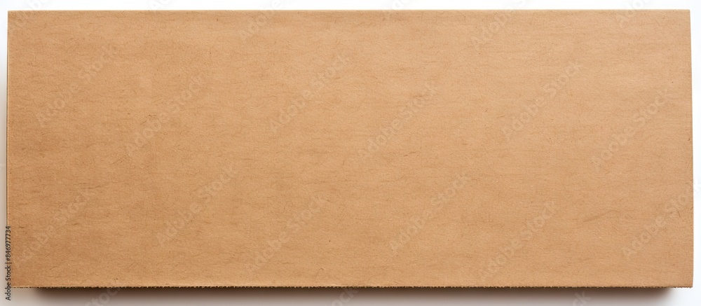 Poster A simple brown cardboard box placed on a clean white background without any distractions. with copy space image. Place for adding text or design