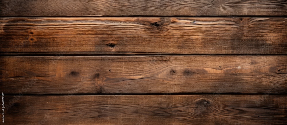 Poster Weathered wooden background with a multitude of aged planks, showcasing natural texture and rustic charm. with copy space image. Place for adding text or design