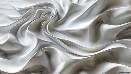 Obraz premium White silk fabric background. Created with Ai