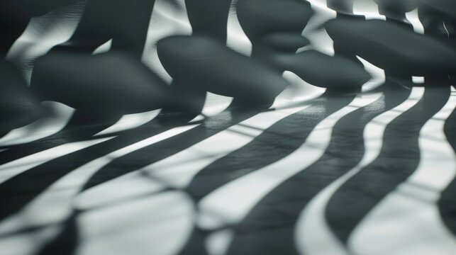 Close-up shots of shadows moving across different surfaces.