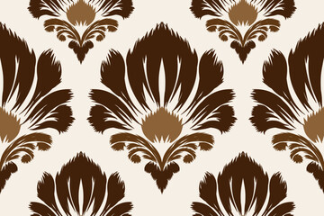 Floral embroidery design, ethnic pattern for background or tapestry. Ideas for designing patterns for textiles, batik, curtains, clothing or decorations. Vector illustration