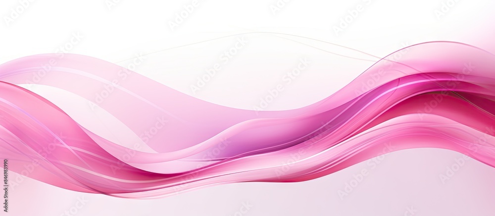 Poster A background featuring abstract pink waves with smoothly flowing lines and a blurry effect. with copy space image. Place for adding text or design