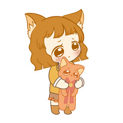 Asian cute female student