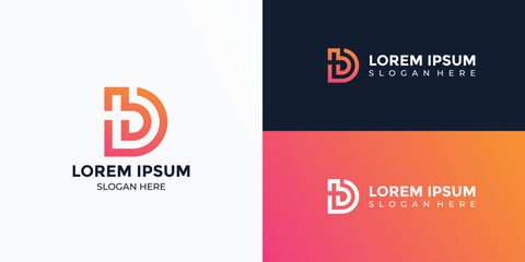 Monogram Letter D Logo Icon Design