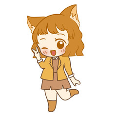 Asian cute female student