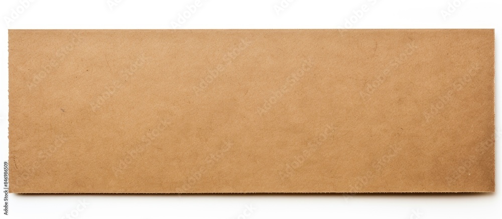 Aufkleber A plain brown envelope placed on a simple, white background. with copy space image. Place for adding text or design
