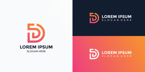Monogram Letter D Logo Icon Design