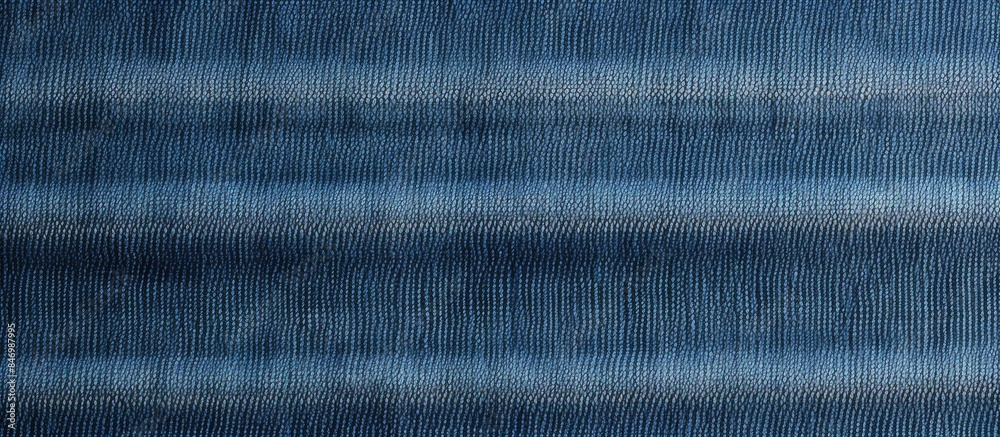 Aufkleber Detailed view of the intricate pattern on denim fabric, showcasing its texture and design. with copy space image. Place for adding text or design