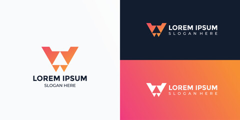 Monogram Letter W Logo Icon Design