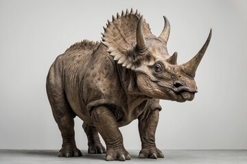 Fantasy image of prehistoric creature, Triceratops