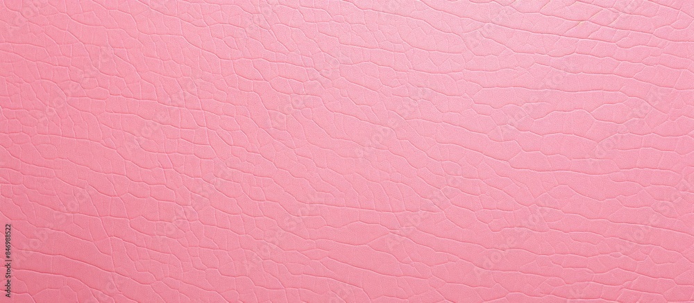 Poster Pink leather background with a textured surface featuring a subtle pattern of wavy lines, ideal for adding a soft touch to designs. with copy space image. Place for adding text or design