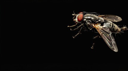 Flies are a type of insect from the order Diptera The most obvious difference between flies and other insect orders is that flies only have one pair of wings for flying called halteres : Generative AI
