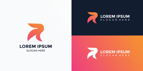 Monogram Letter R Logo Icon Design