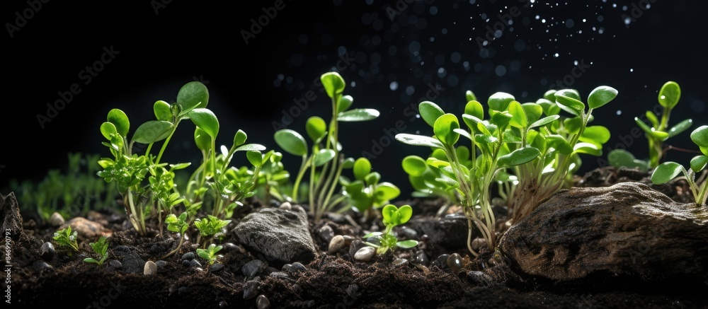 Aufkleber Exploring Arabidopsis halleri's detox abilities through the charms and mysteries of Nature's cleanup crew. with copy space image. Place for adding text or design