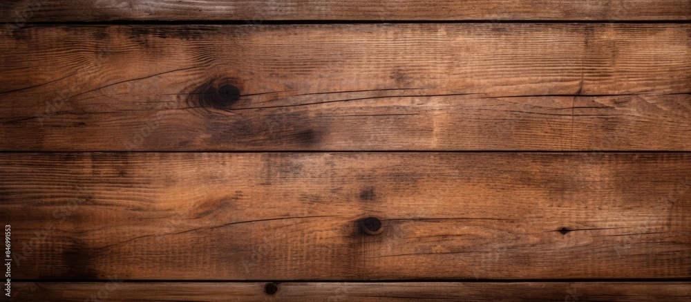 Fototapete wooden backdrop revealing intricate texture with a deep brown hue. with copy space image. place for 