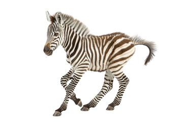 Obraz premium A vivid image of a zebra, showcasing its striking black-and-white stripes and intricate patterns as it moves gracefully.