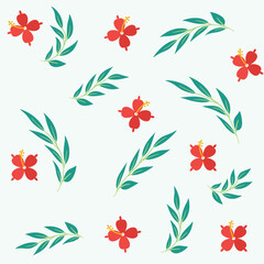 Seamless flower pattern design vector. Floral print for fabric.