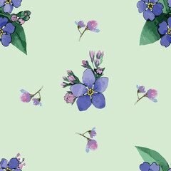 Seamless flower pattern design vector. Floral print for fabric.