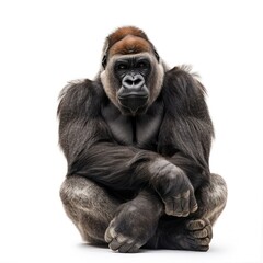 Fototapeta premium Gorilla isolated on white background