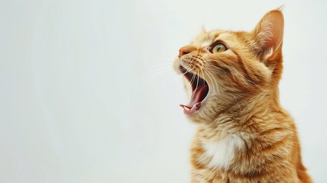 funy cat in white background memes cat : Generative AI