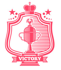 Pokal, Winner, Gewinner - Abzeichen, Vektor