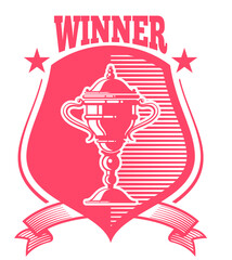 Pokal, Winner, Gewinner - Abzeichen, Vektor