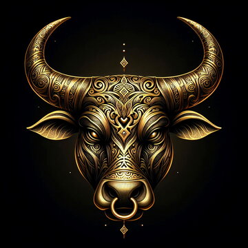 Black bull with nose ring best sale