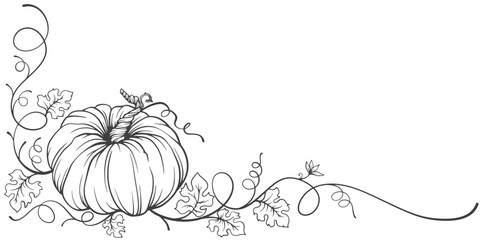 Pumpkin thanksgiving element vector illustration