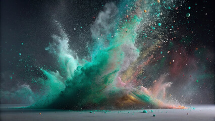 The colorful scattered dust forms a beautiful background.