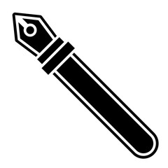 Naklejka premium fountain pen glyph icon