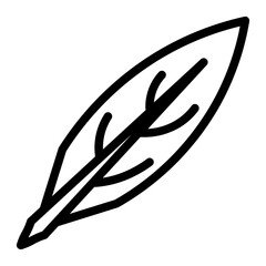 feather pen line icon