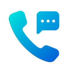 phone conversation as a simple single color silhouette icon logo vector illustration
