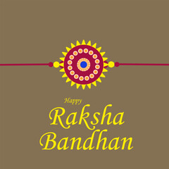 Happy Raksha Bandhan Concept with Beautiful Rakhis Hang vector file