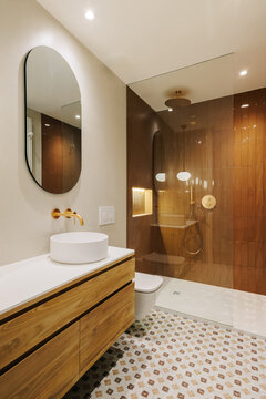 Modern and stylish bathroom interior