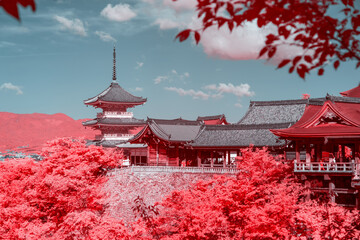 Infrared View of Kiyomizu-dera Temple